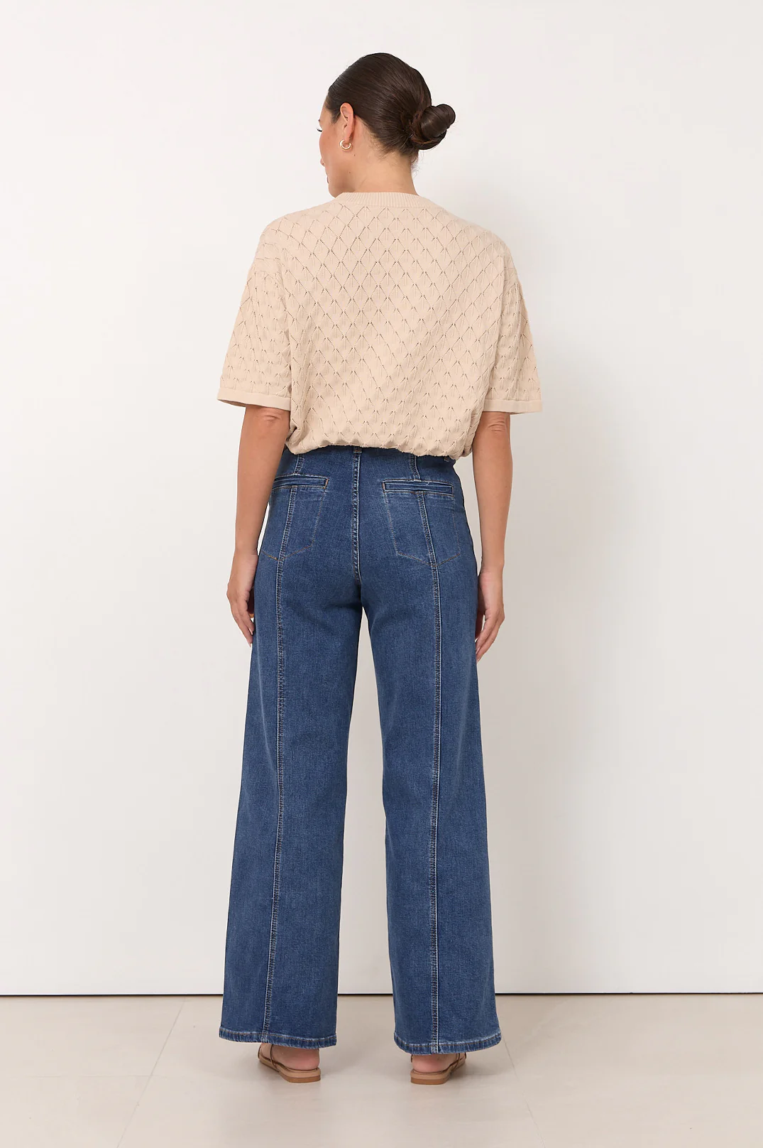 Adele Wide Leg Jean (Mid Denim) - Image 4