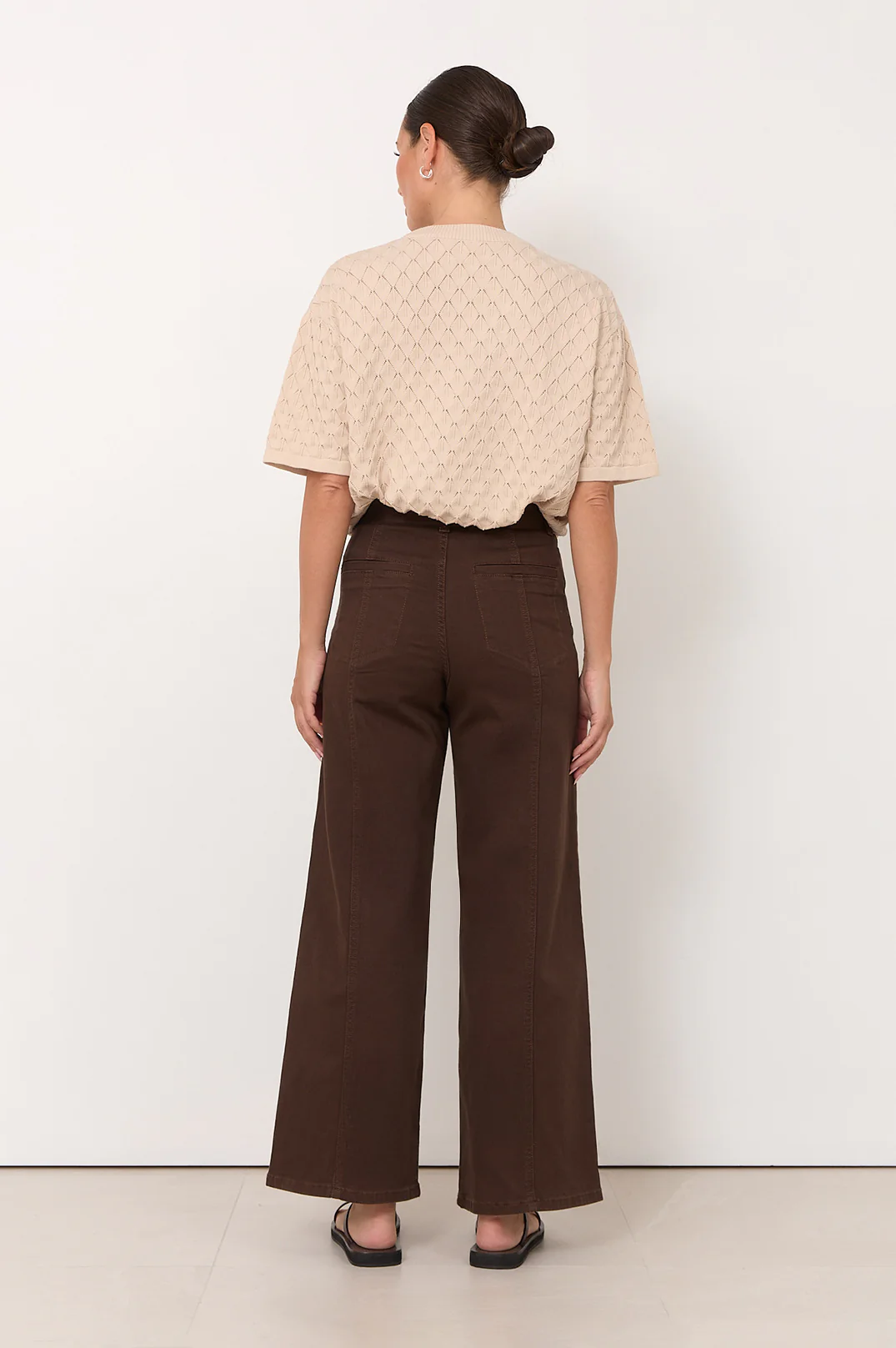 Adele Wide Leg Jean (Chocolate) - Image 4