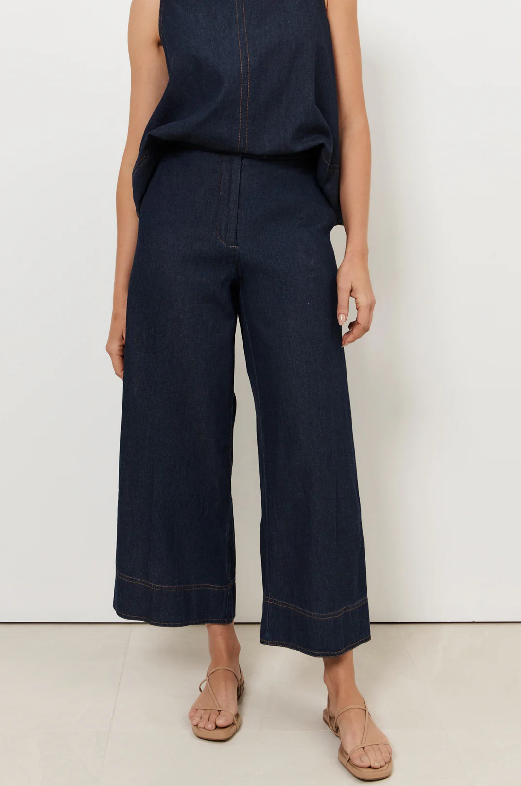 Agatha Cropped Lightweight Denim Pant (Denim) - Image 3