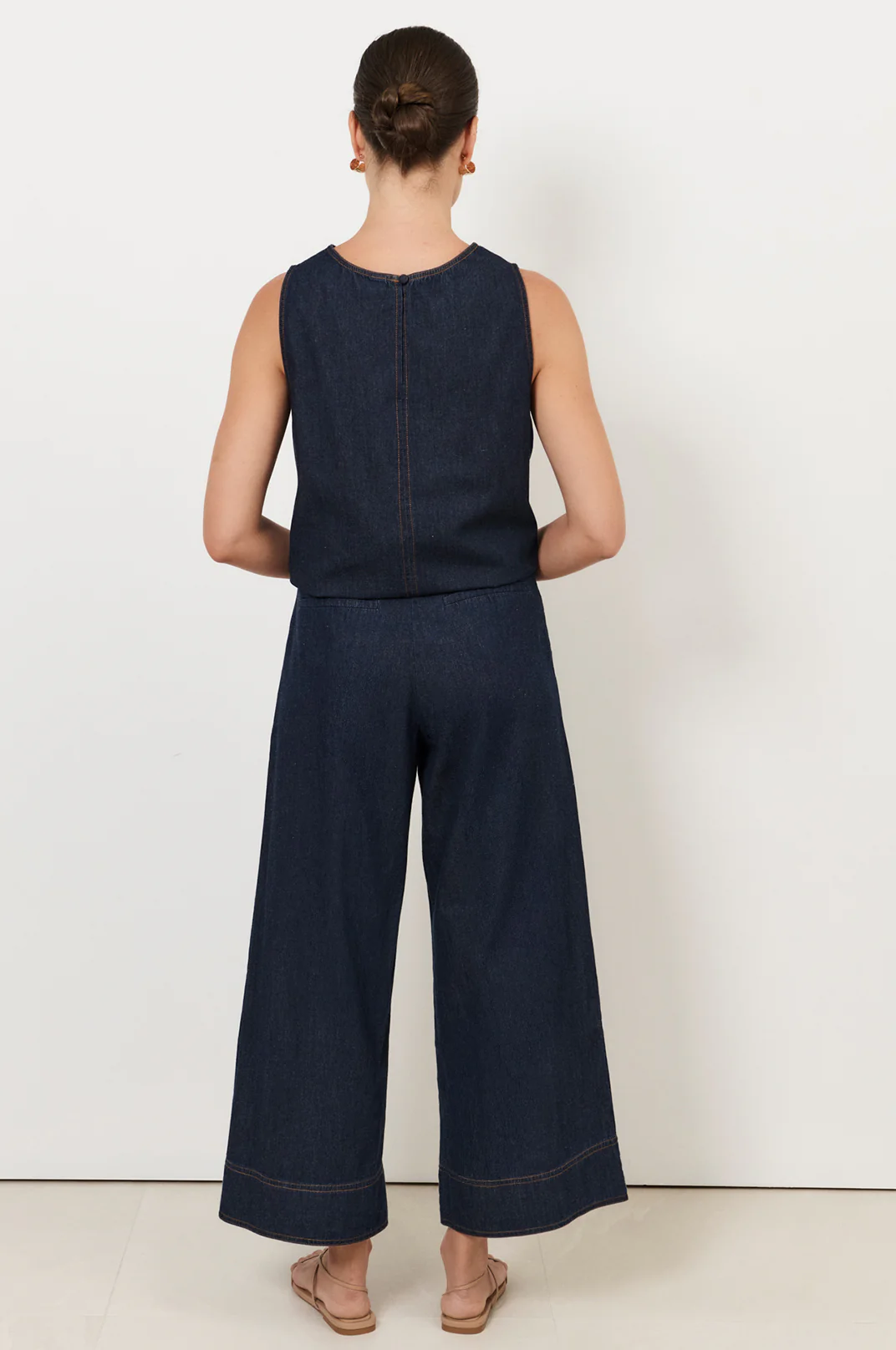 Agatha Cropped Lightweight Denim Pant (Denim) - Image 5