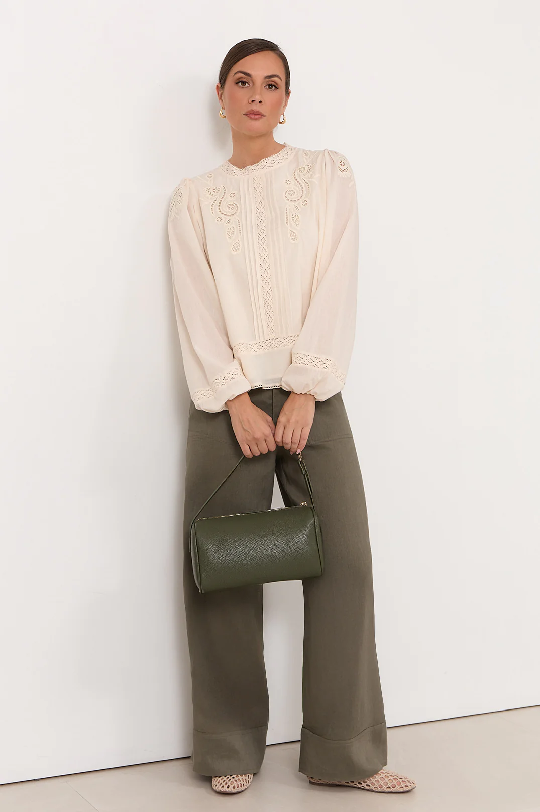 Alexia Square Shoulder Bag (Khaki) - Image 2