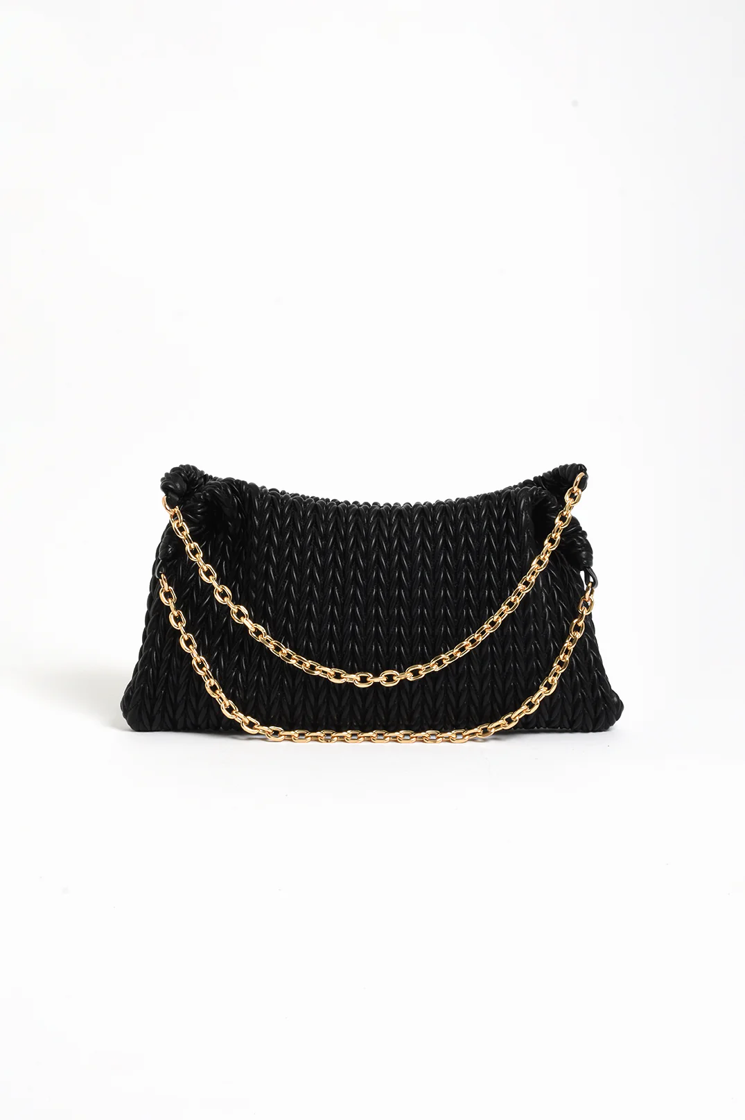 Arrow Weave Shoulder Bag (Black) - Image 3