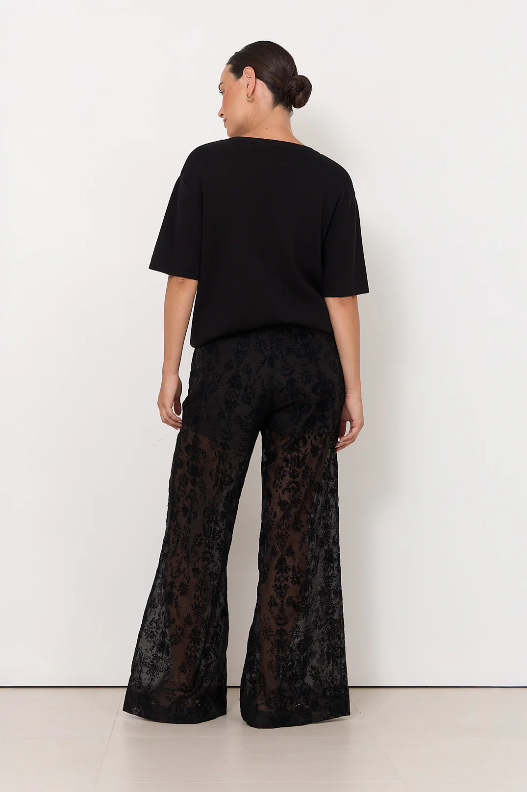 Asani Burnout Wide Leg Pant (Black) - Image 5