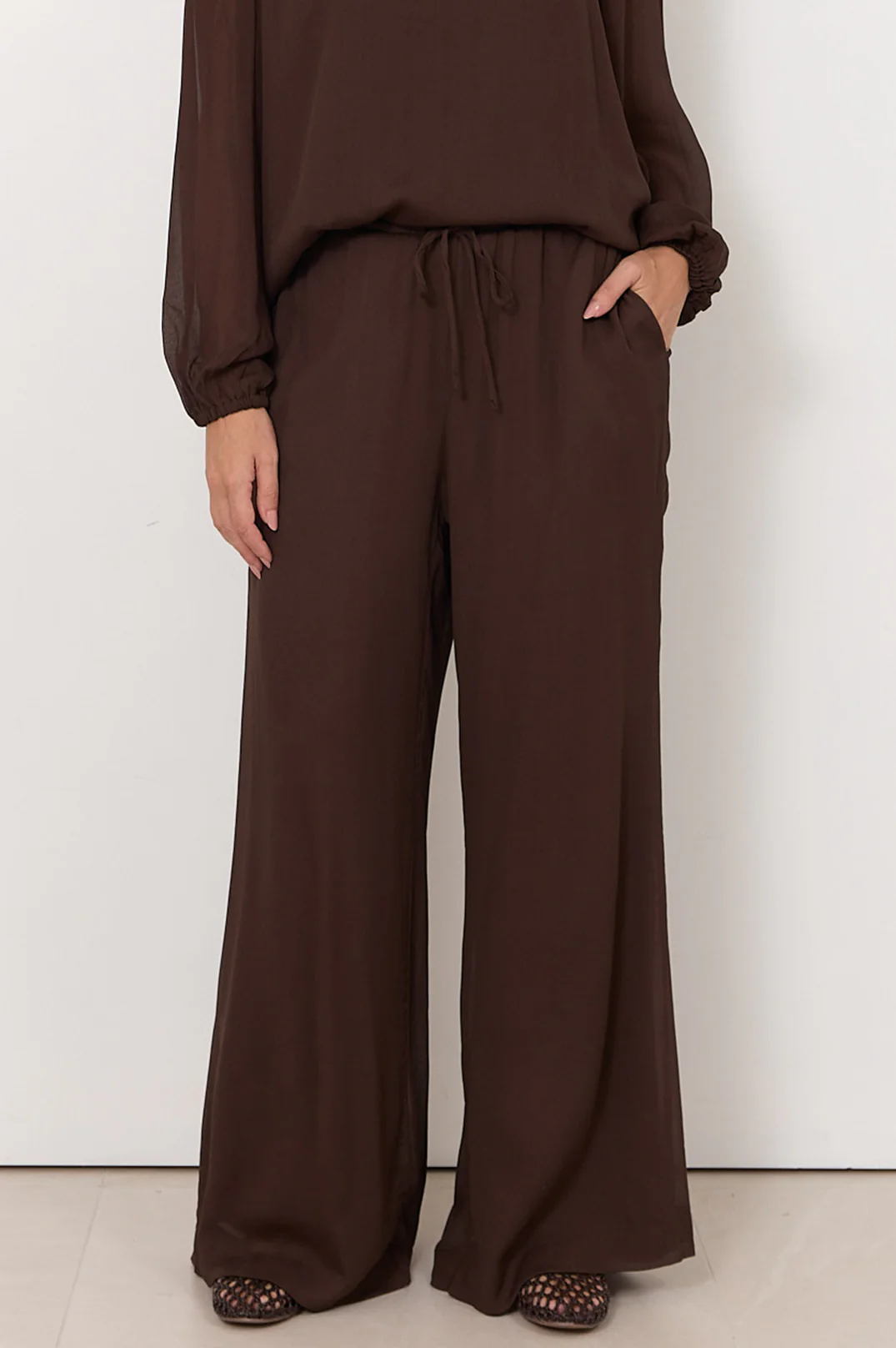 Asani Wide Leg Pant (Chocolate) - Image 3