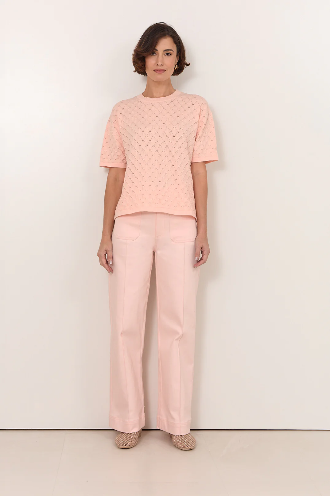 Bethany Textured Knit Top (Pink) - Image 3