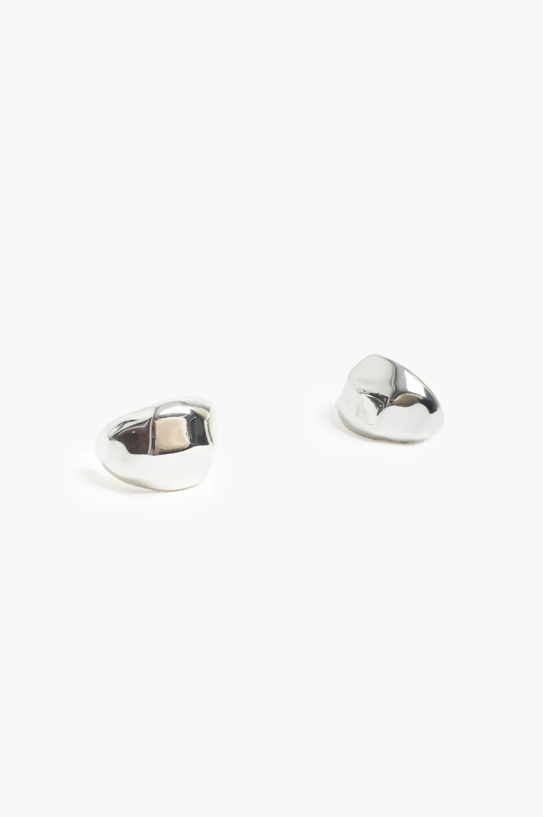 Bevelled Metal Hoops (Silver) - Image 2