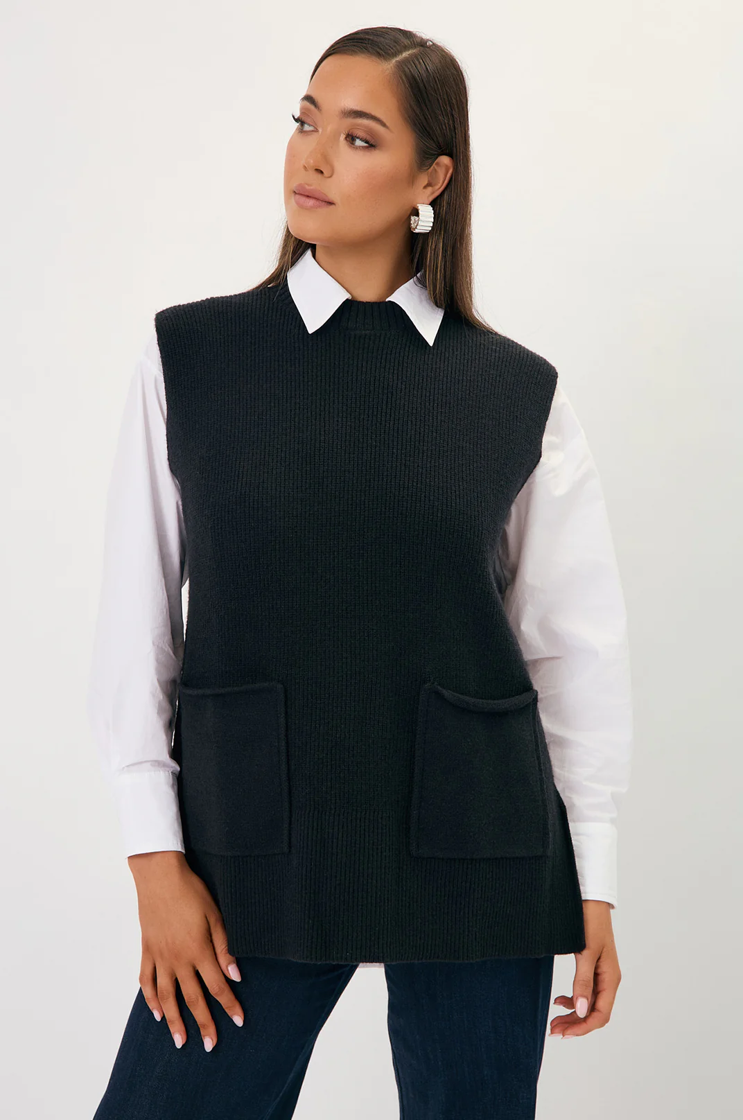 Bobby Knit Vest (Black) - Image 3