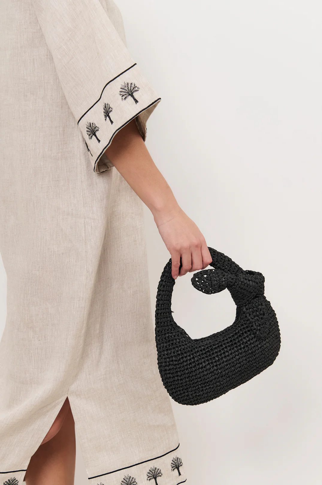 Bow Handle Mini Basket (Black) - Image 4
