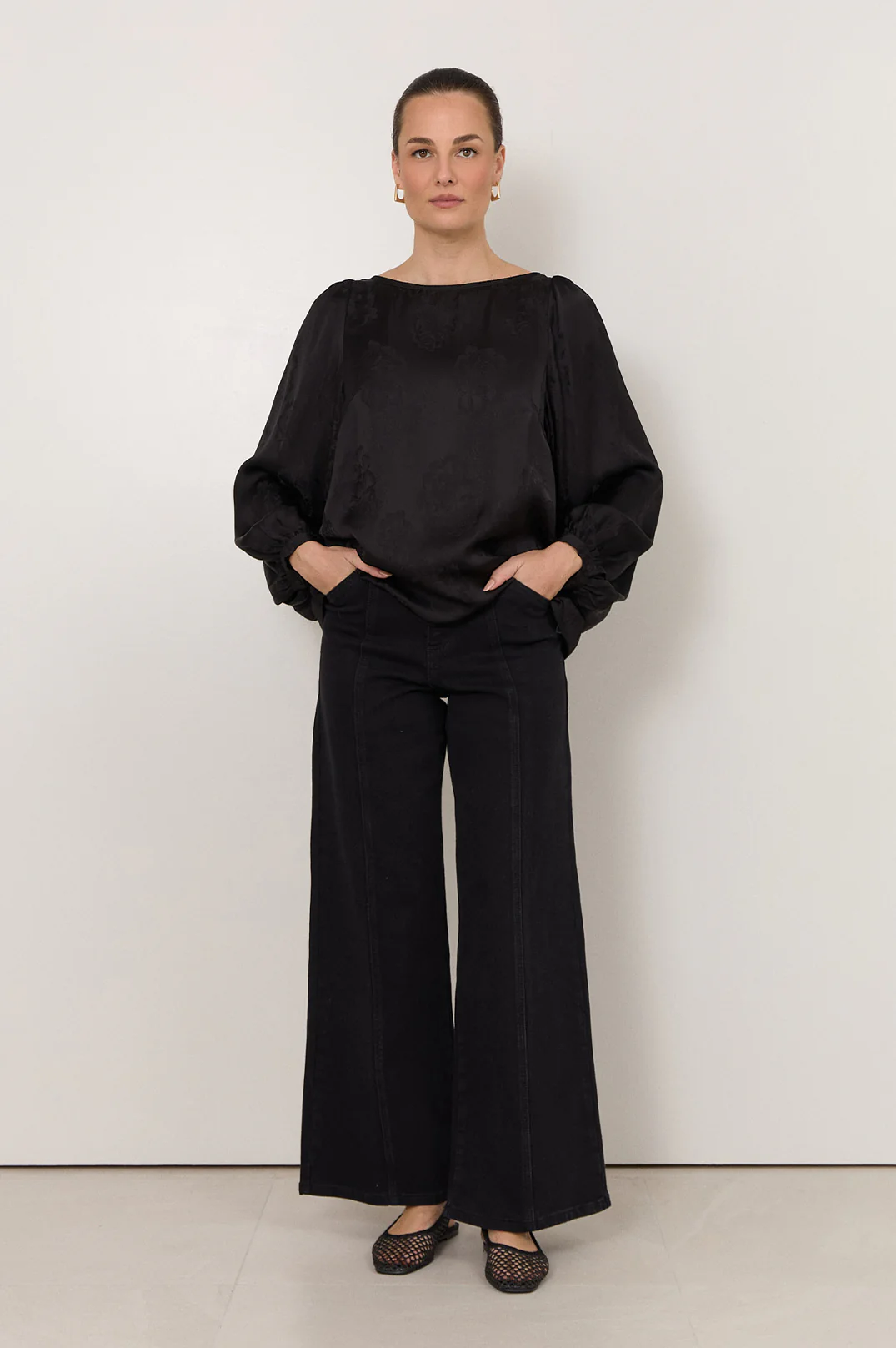 Brody Wide Leg Jean (Black) - Image 3