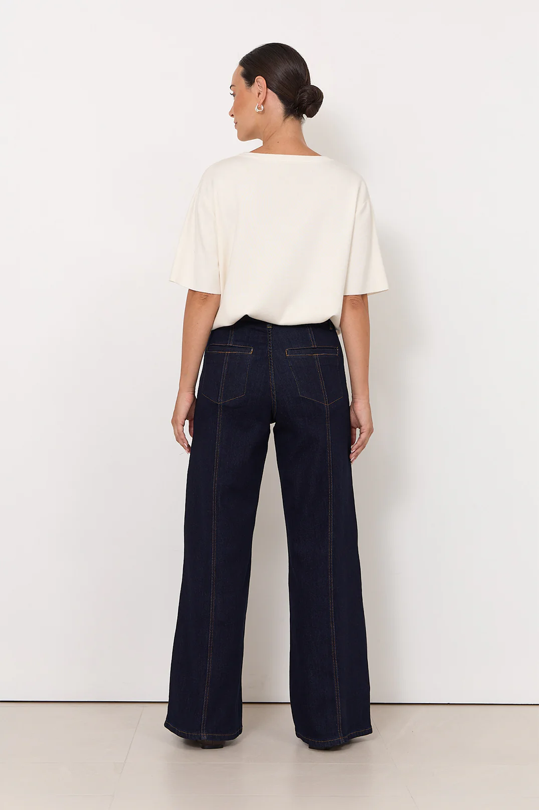 Brody Wide Leg Jean (Dark Denim) - Image 4
