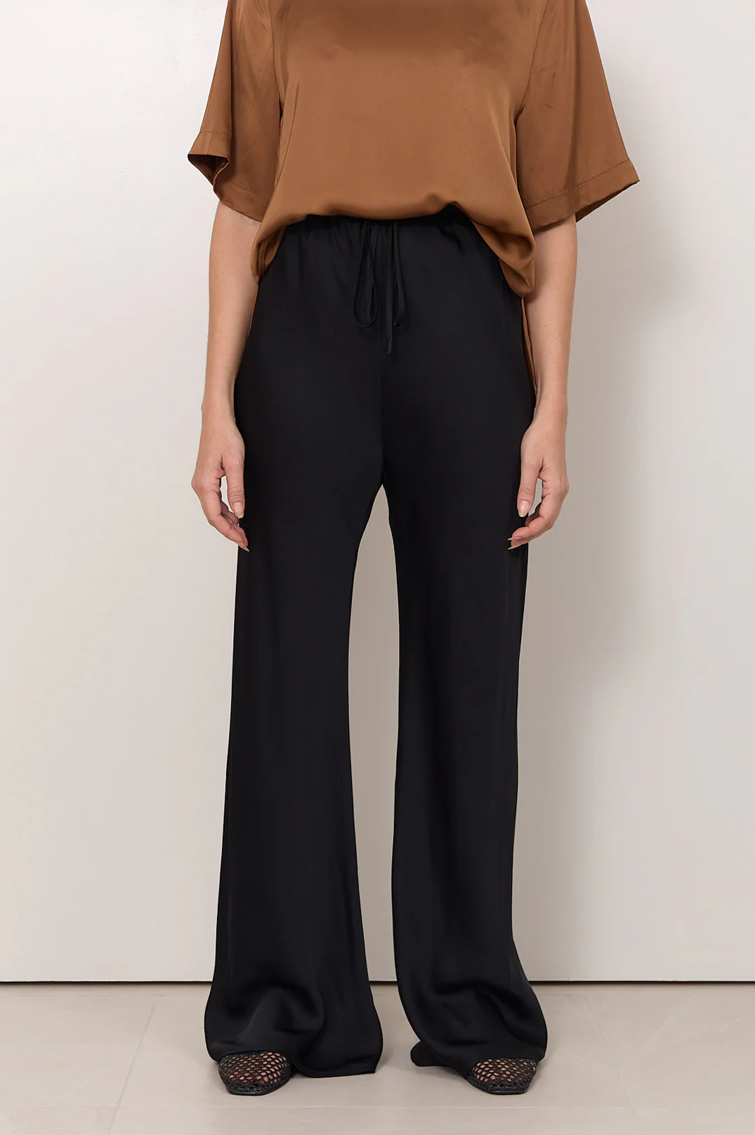 Cairo Bias Cut Pant (Black) - Image 4