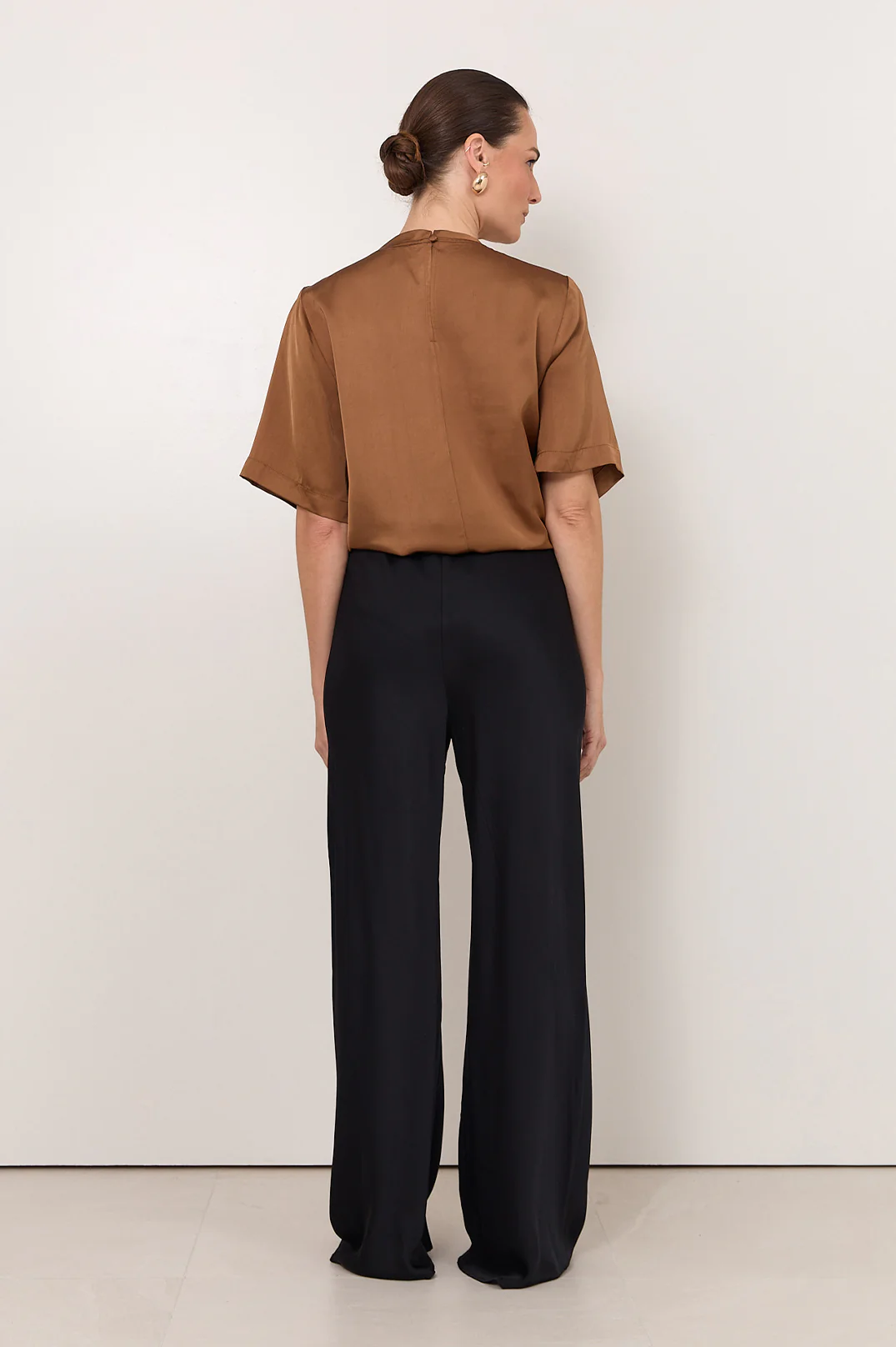 Cairo Bias Cut Pant (Black) - Image 5