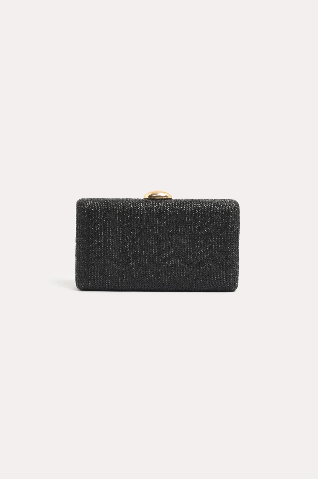 Catalina Structured Weave Clutch (Black)