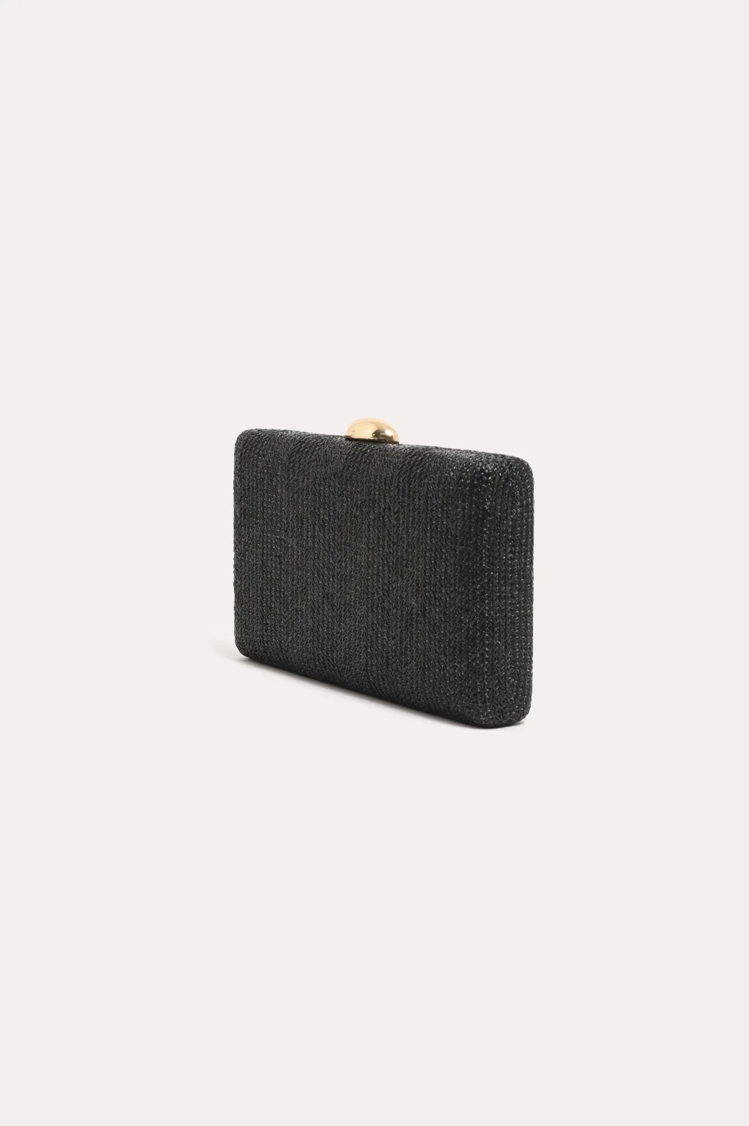 Catalina Structured Weave Clutch (Black) - Image 2