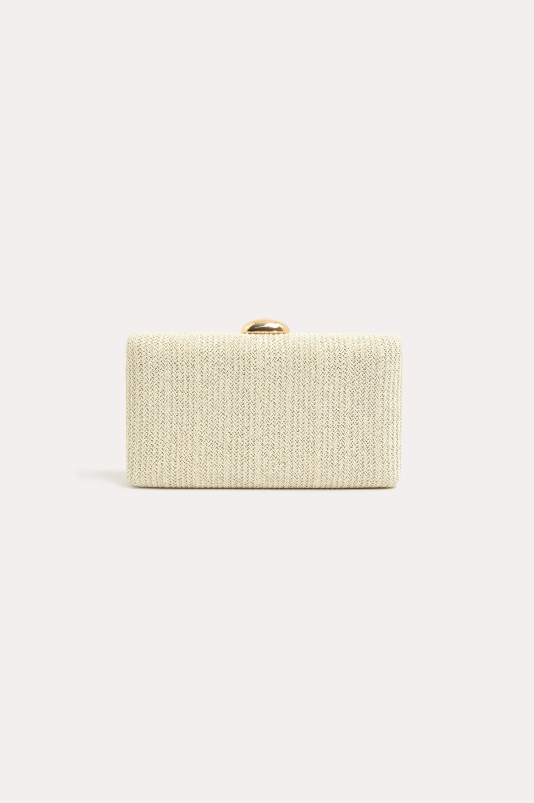 Catalina Structured Weave Clutch (Cream)
