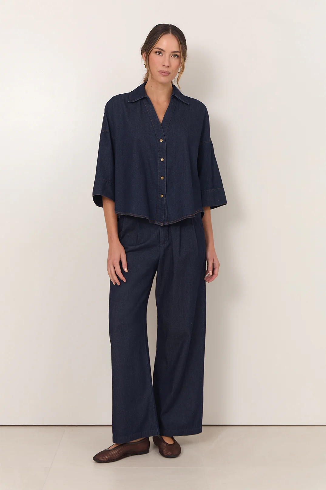 Celina Lightweight Denim Shirt (Denim) - Image 3