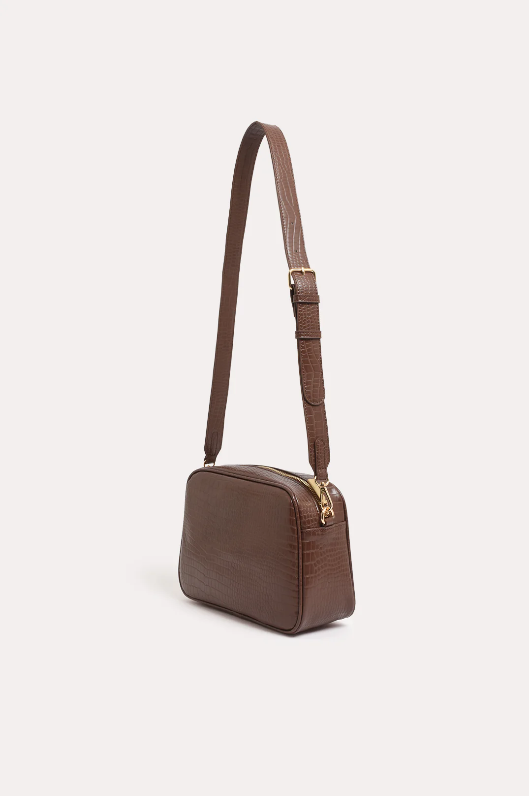 Charli Croc Camera Bag (Chocolate) - Image 3