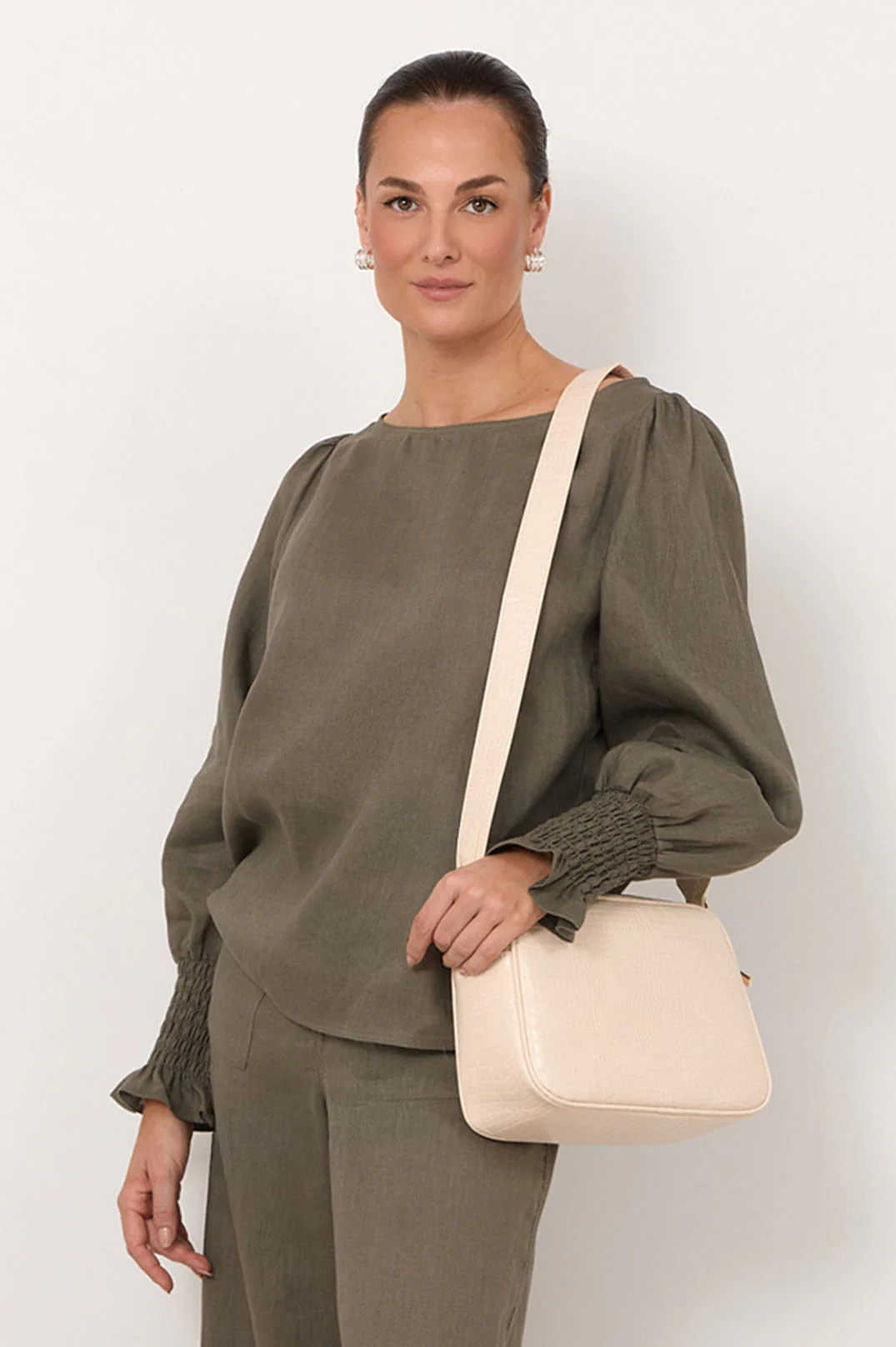 Charli Croc Camera Bag (Nude) - Image 2