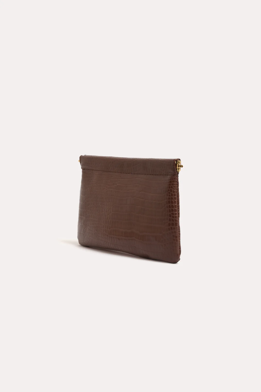 Daniella Croc Frame Clutch (Chocolate) - Image 3
