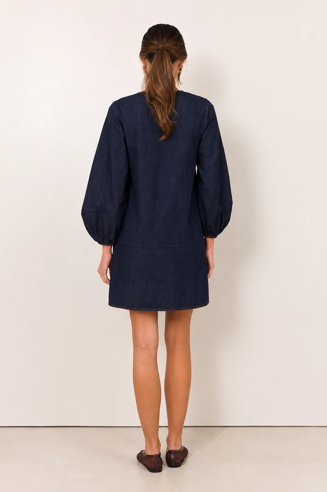 Delphine Lightweight Denim Short Dress (Denim) - Image 3