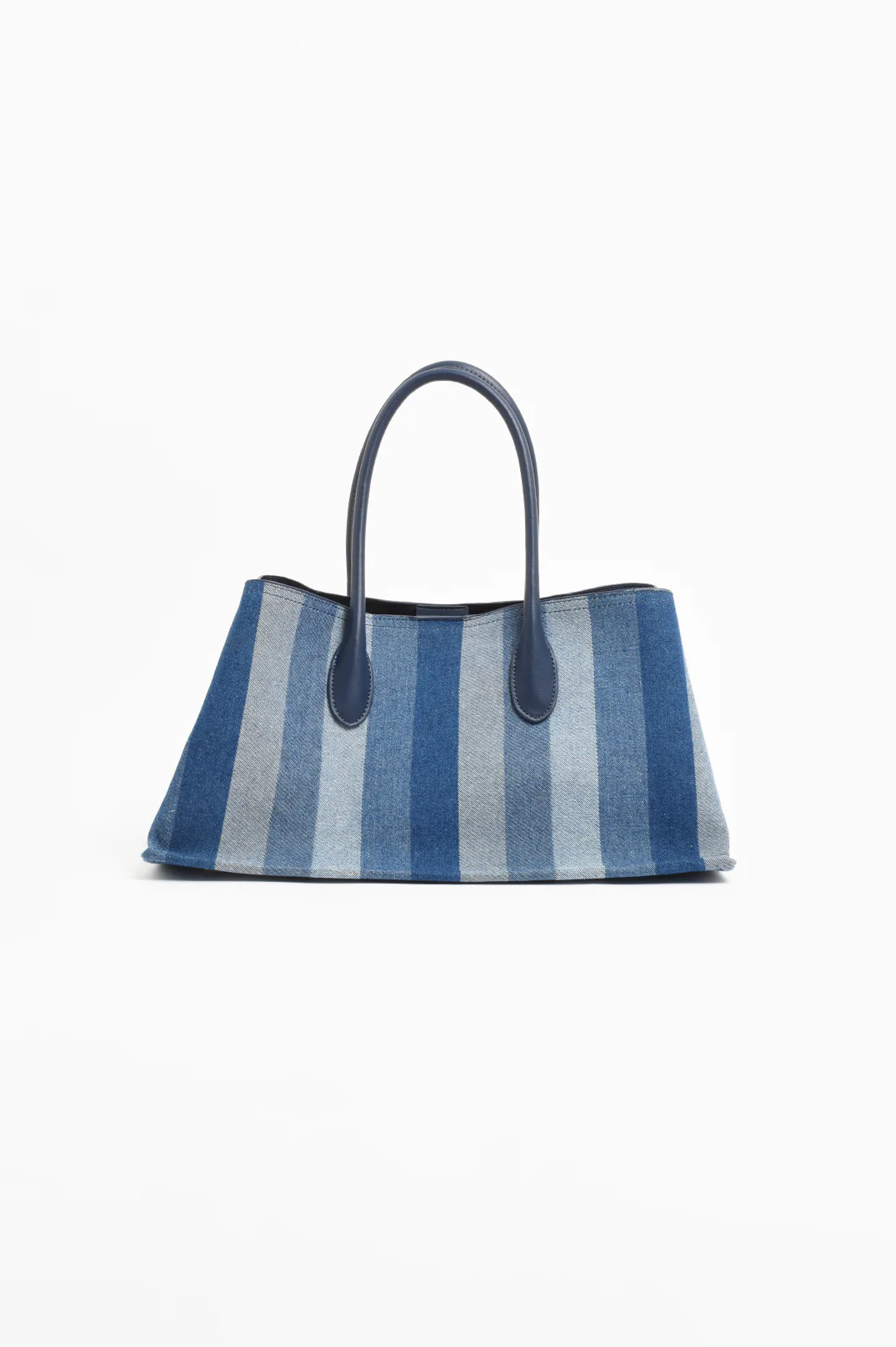 Denim Canvas Structured Handbag (Denim)