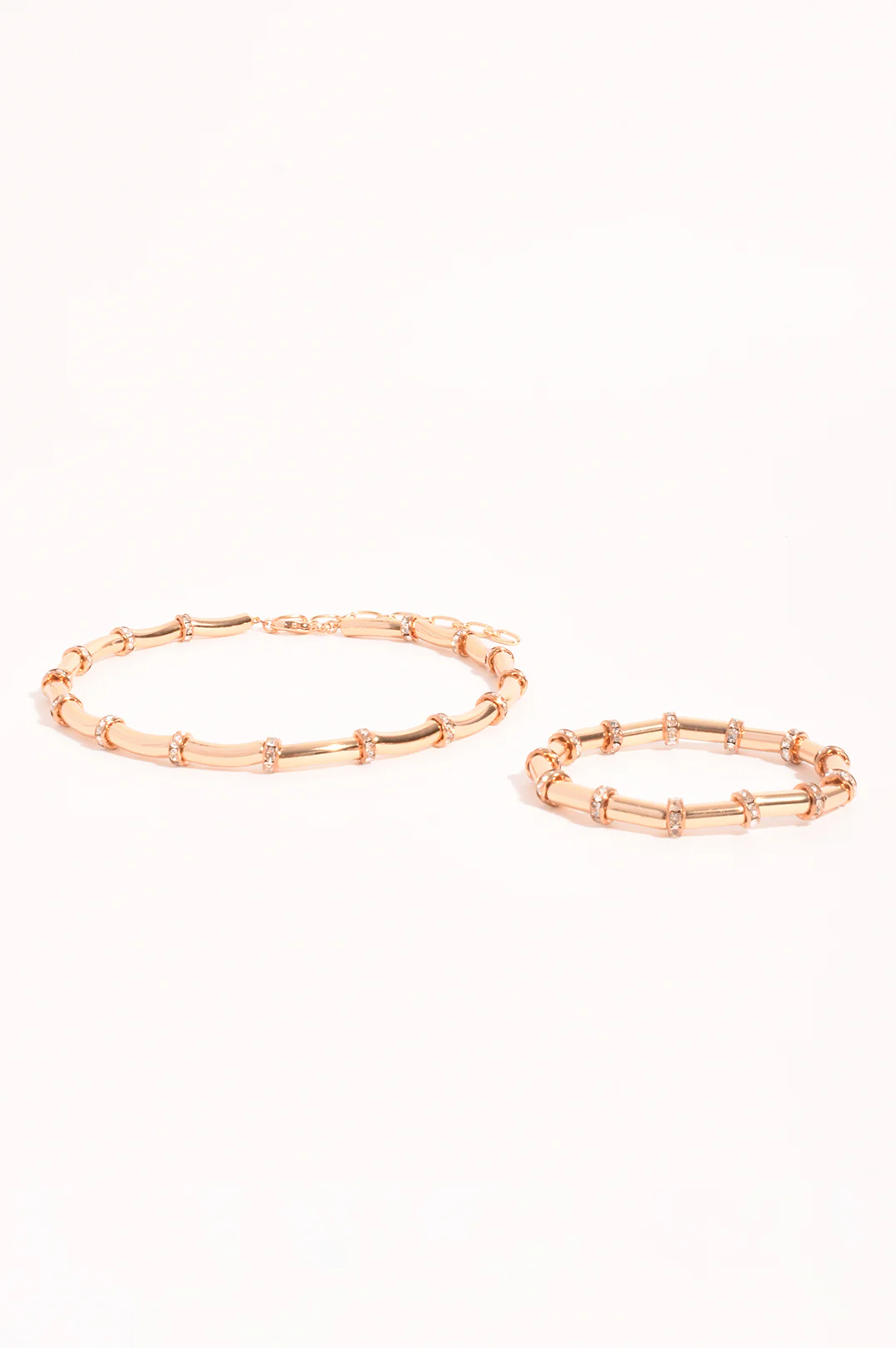 Diamante Wheel Collar Necklace (Gold) - Image 4