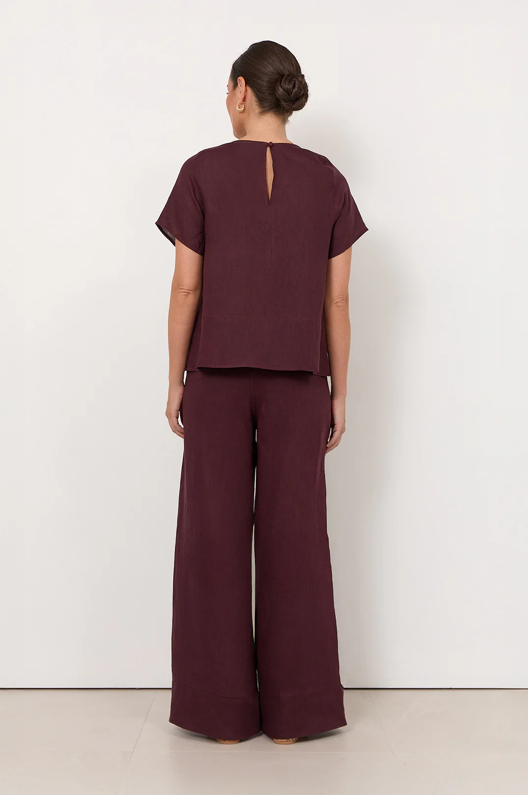 Dillon Linen Top (Plum) - Image 3