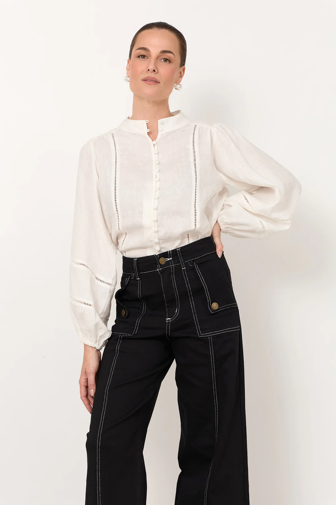 Dion Statement Pocket Jean (Black) - Image 2