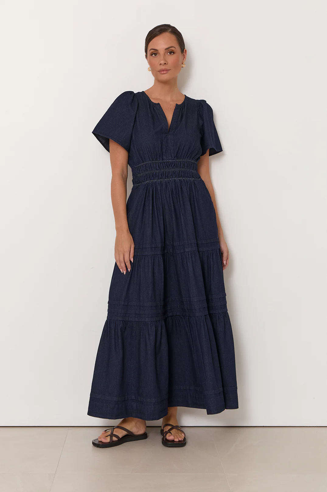 Eliana Lightweight Denim Maxi Dress (Denim) - Image 4