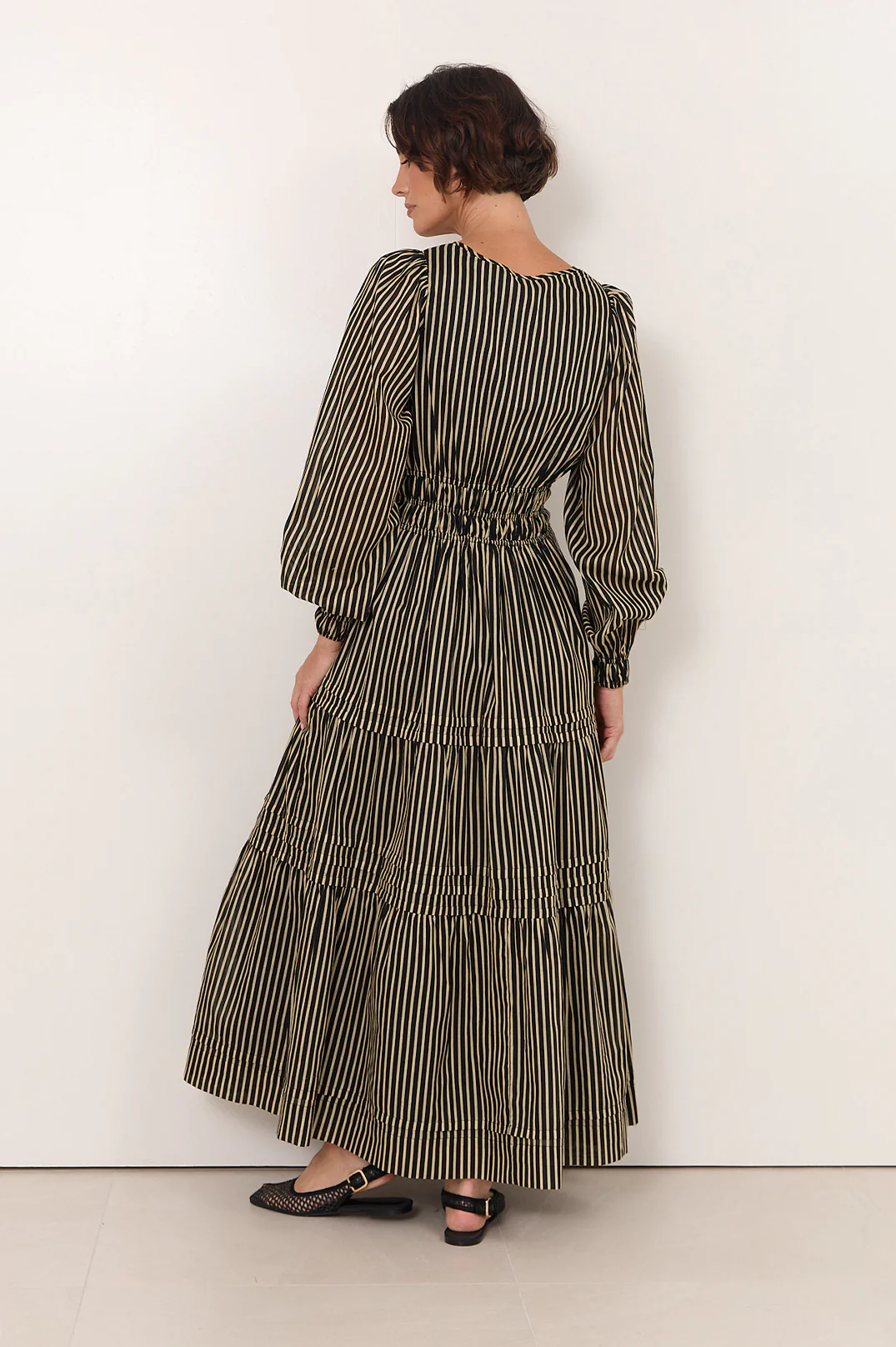 Eliana Long Sleeve Stripe Maxi Dress (Stripe) - Image 3