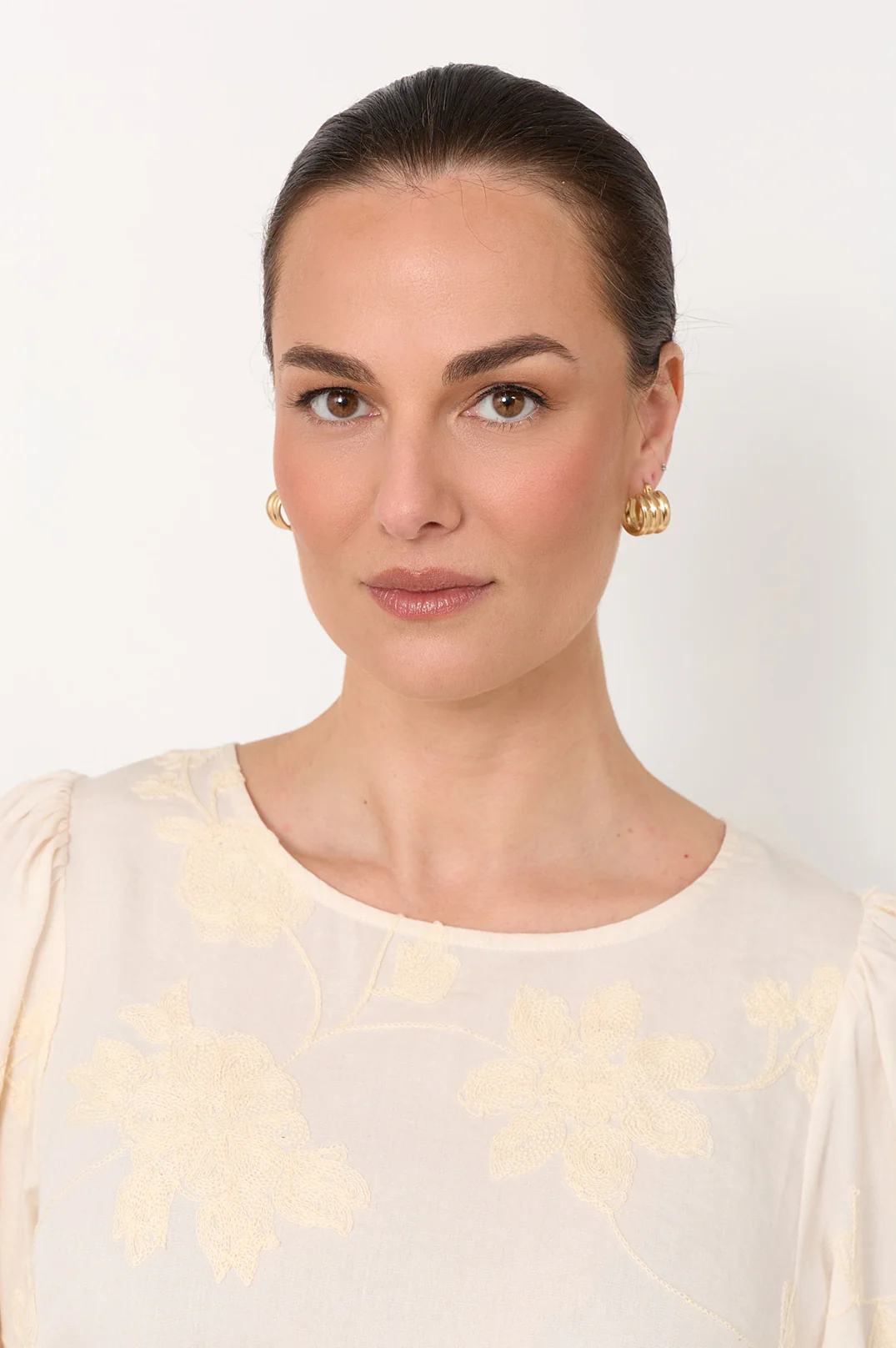 Emery Embroidered Top (Cream) - Image 3