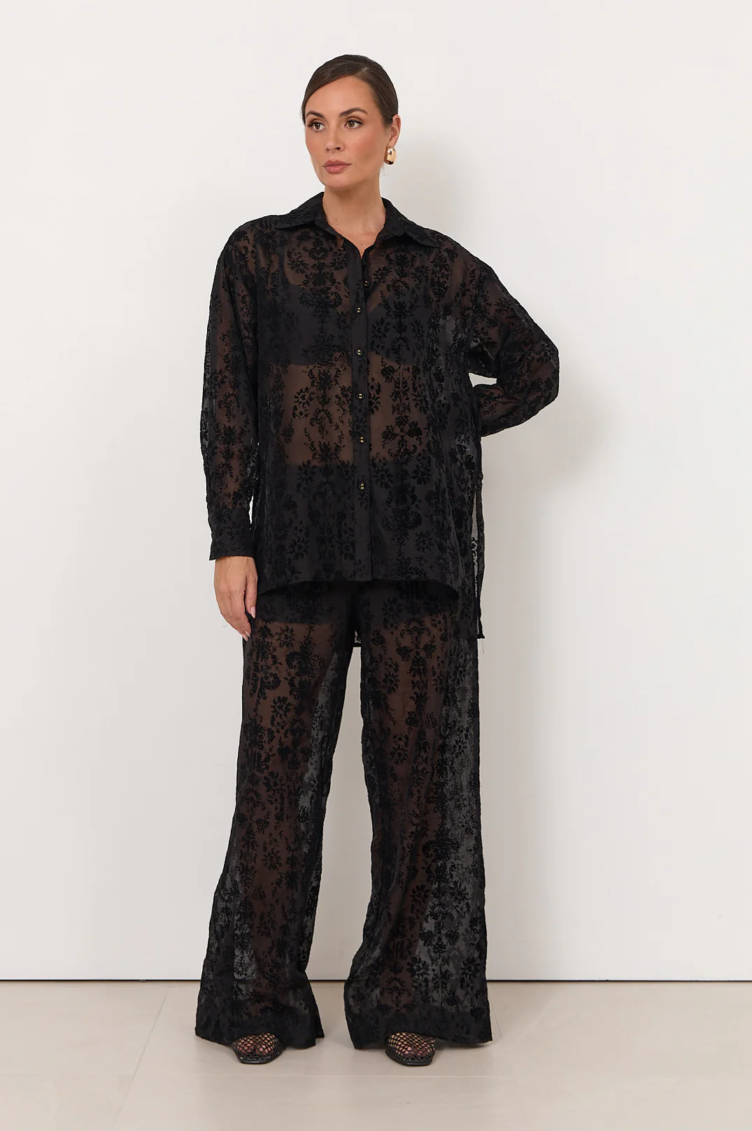 Estelle Burnout Shirt (Black) - Image 4