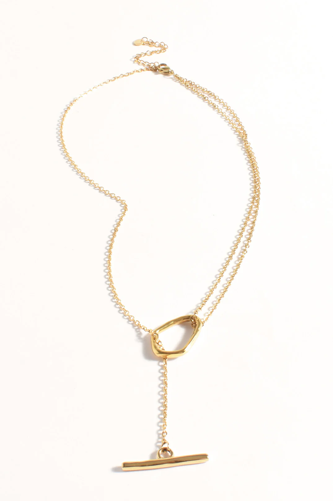 Fine Metal Toggle Necklace (Gold) - Image 2
