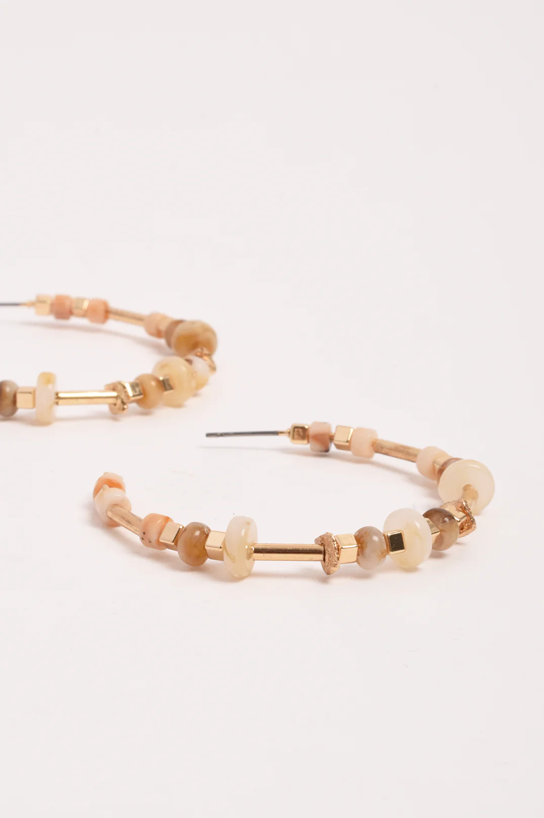 Fine Mixed Materials Hoops (Natural)