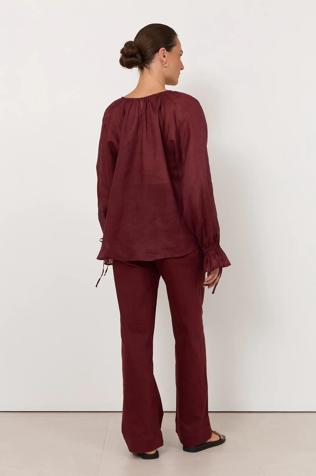 Freya Long Sleeve Top (Dark Cherry) - Image 7