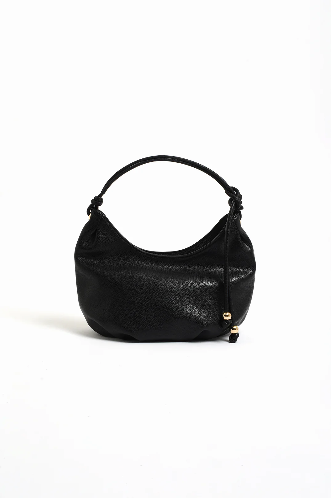 Knot Handle Dumpling Bag (Black)
