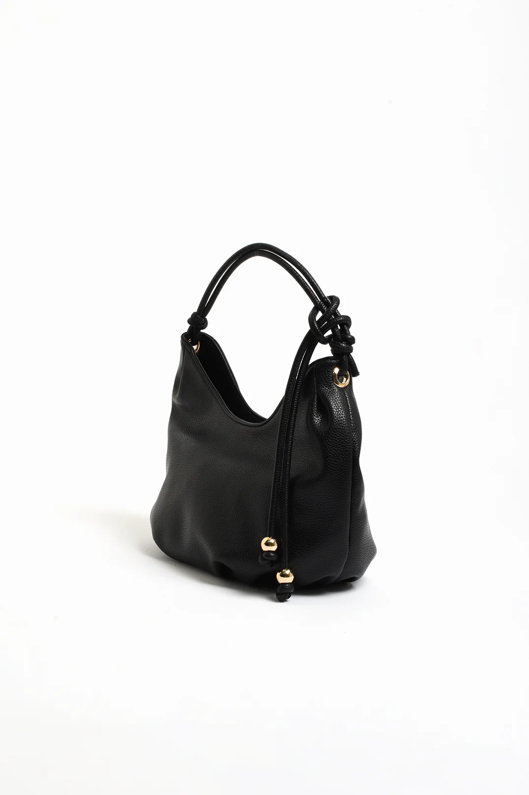 Knot Handle Dumpling Bag (Black) - Image 3