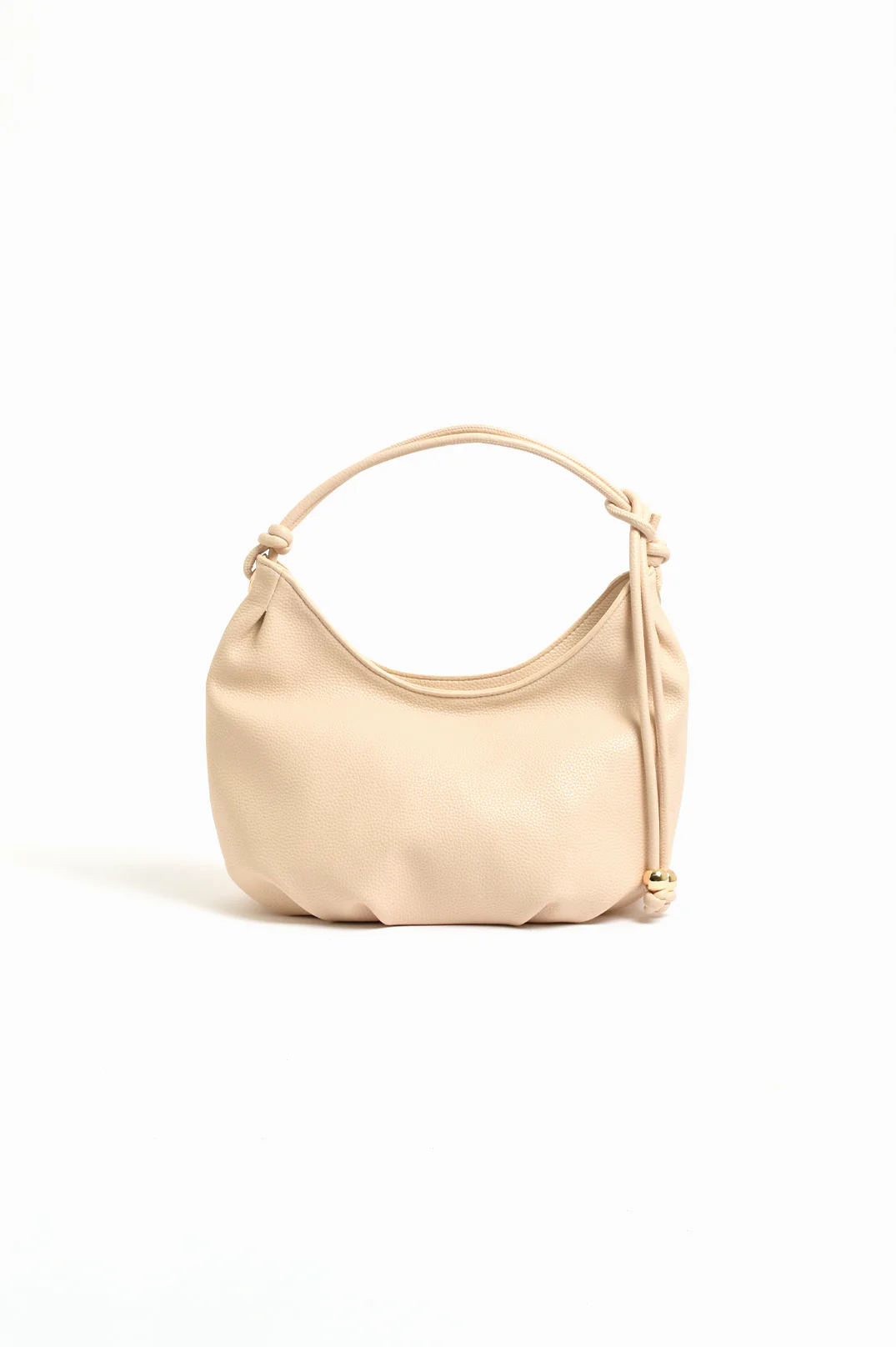 Knot Handle Dumpling Bag (Cream)