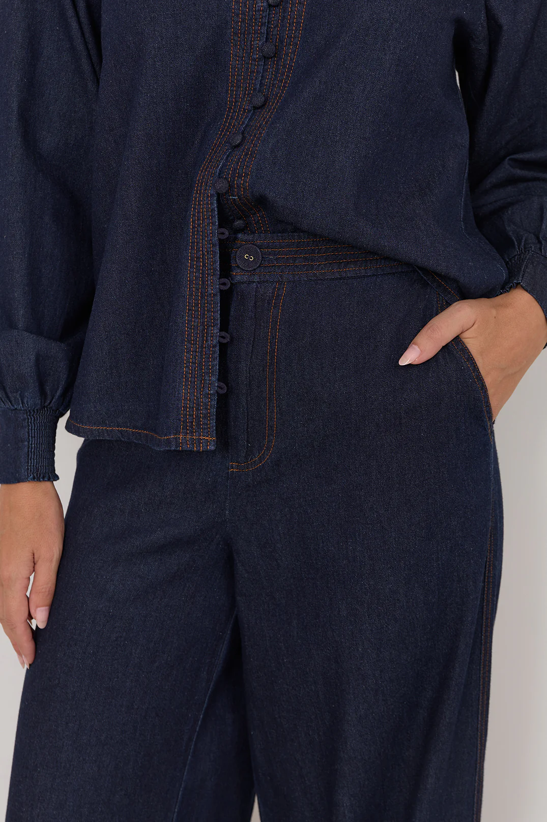 Harper Lightweight Denim Pant (Dark Denim) - Image 3