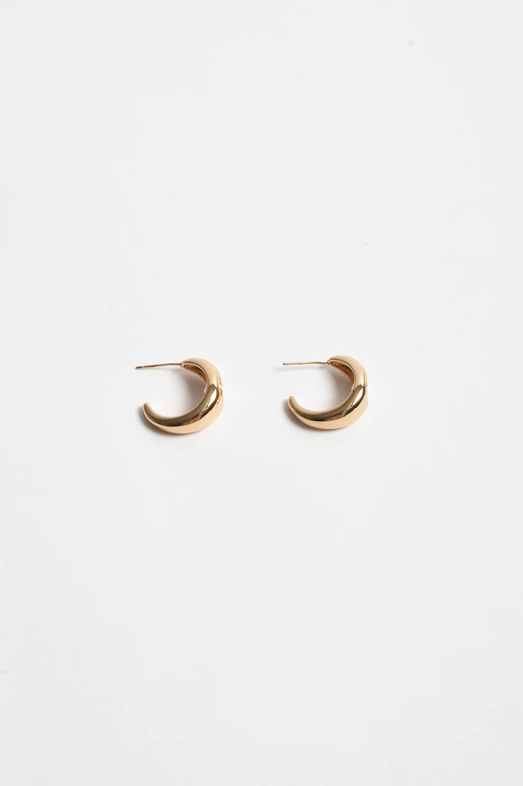 Jewel Front Mini Hoops (Crystal/Gold) - Image 2