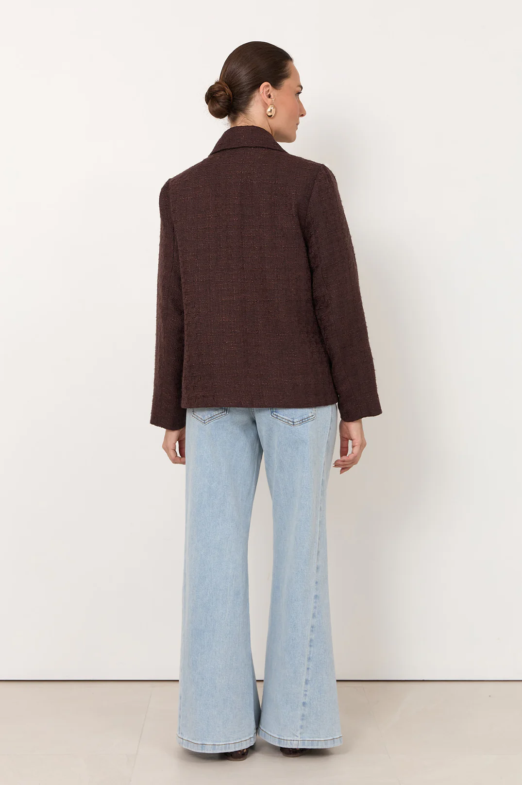 Jonni Boucle Jacket (Chocolate) - Image 4