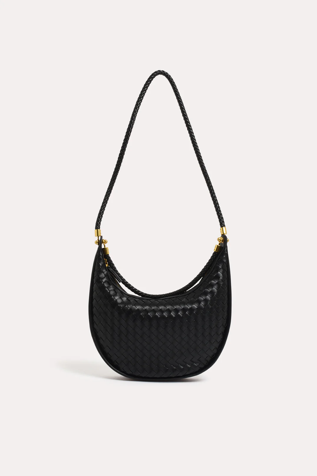 Jordan Curved Plait Handbag (Black)