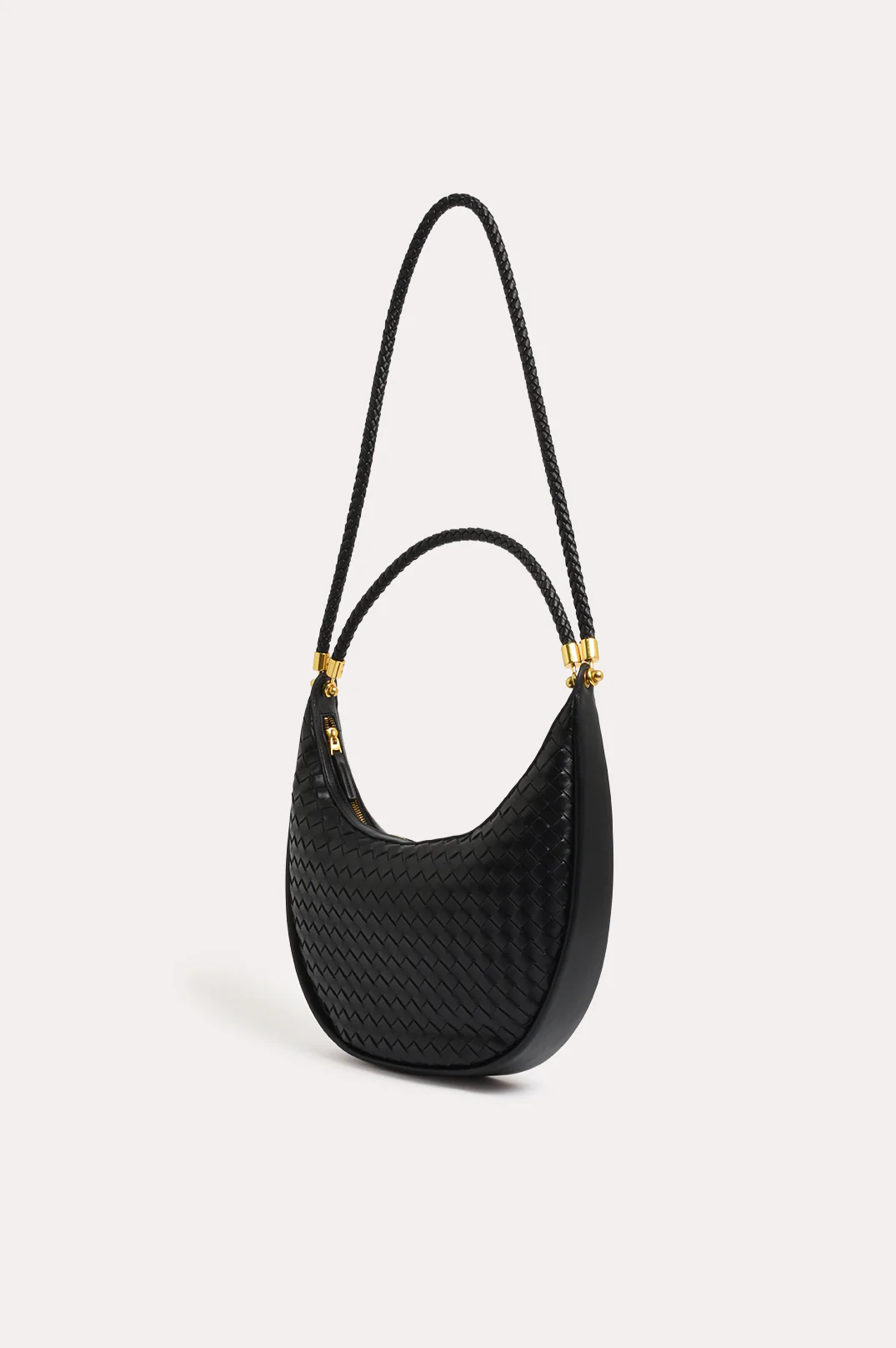 Jordan Curved Plait Handbag (Black) - Image 2