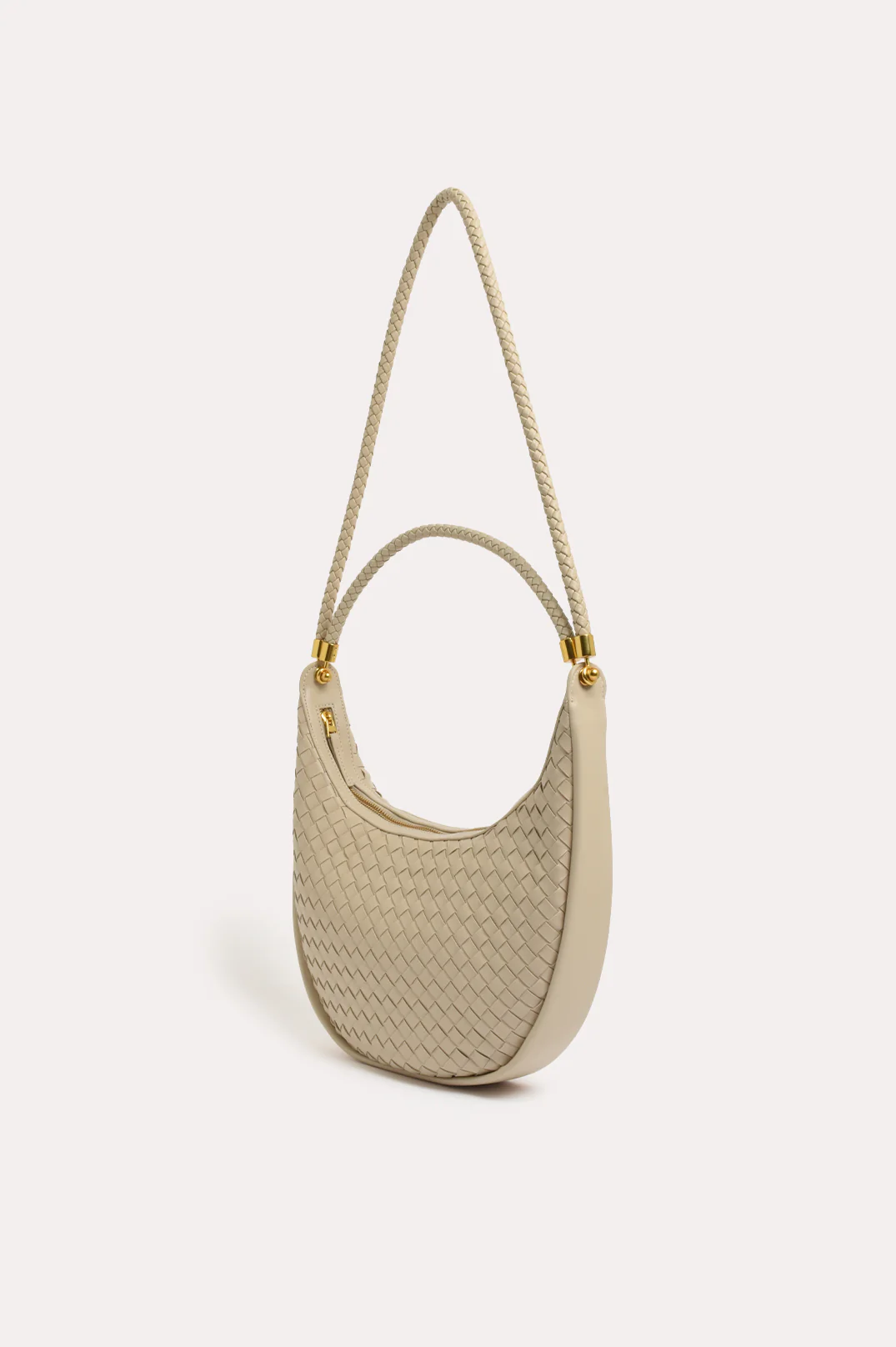 Jordan Curved Plait Handbag (Stone) - Image 2