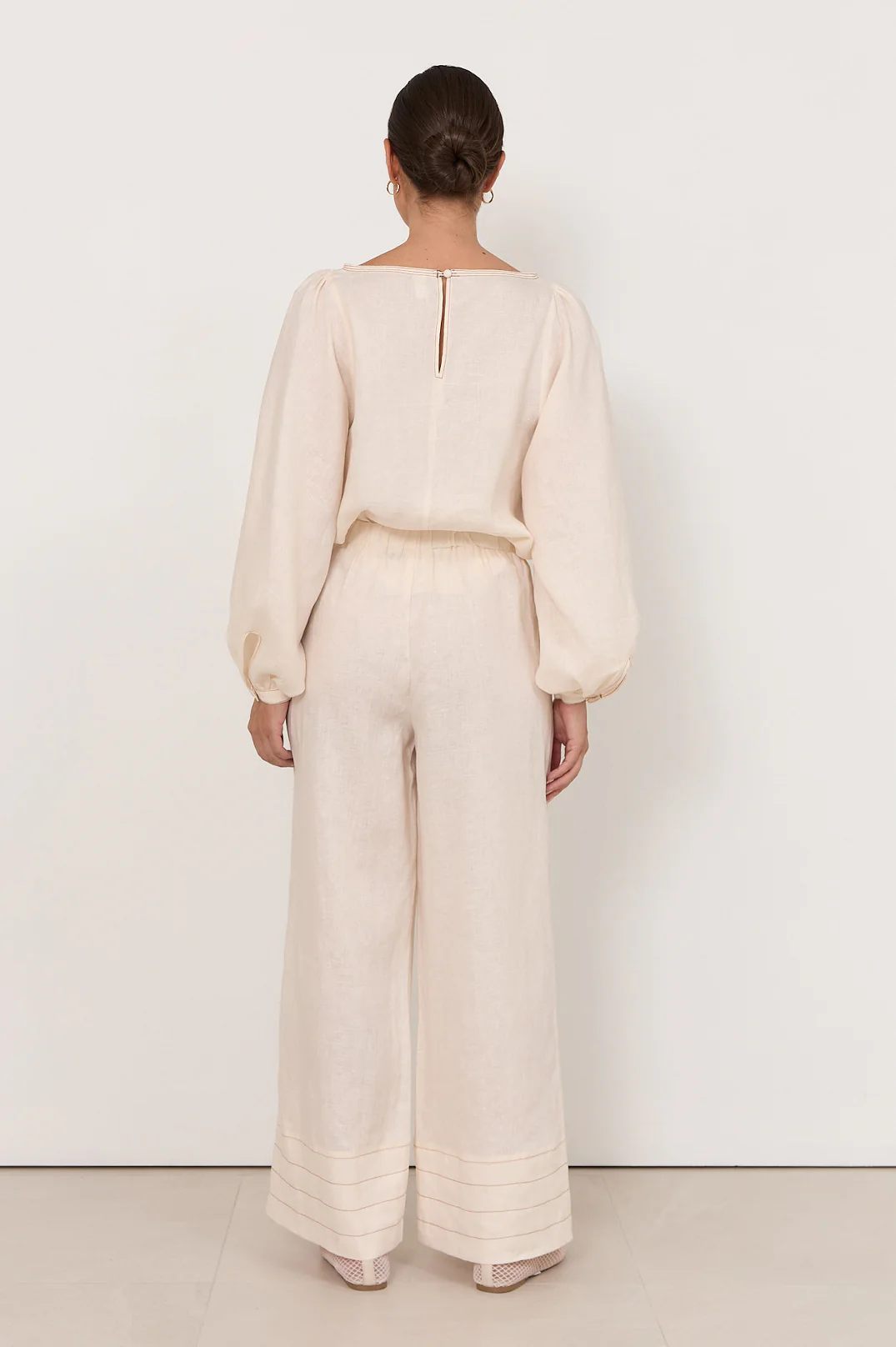 Josie Linen Pant (Champagne) - Image 4