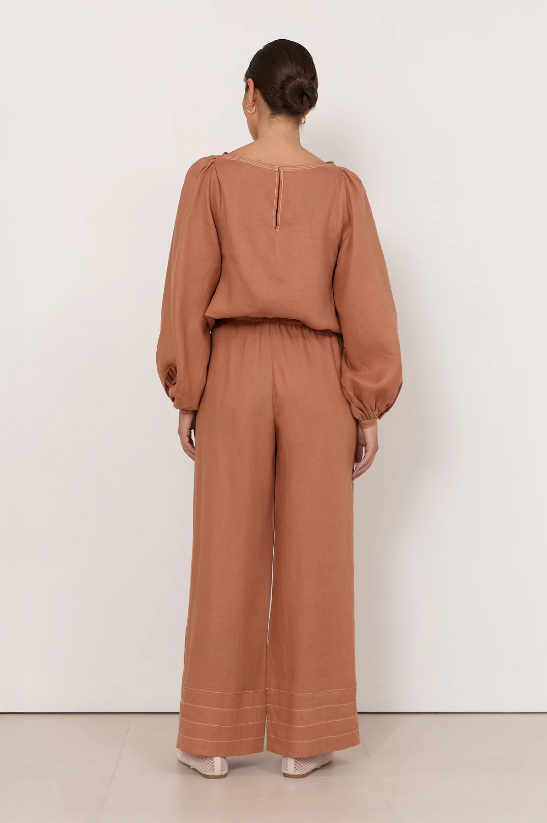 Josie Linen Pant (Tan) - Image 5