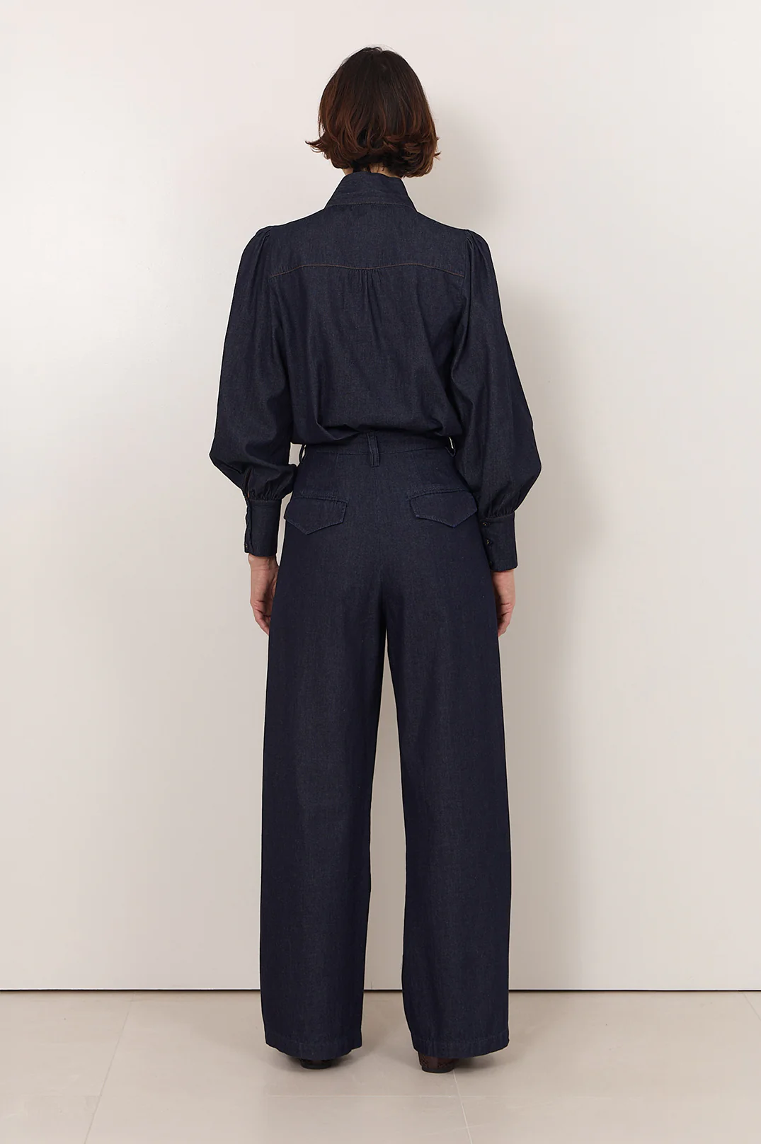 Karmine Pleated Lightweight Denim Pant (Denim) - Image 6