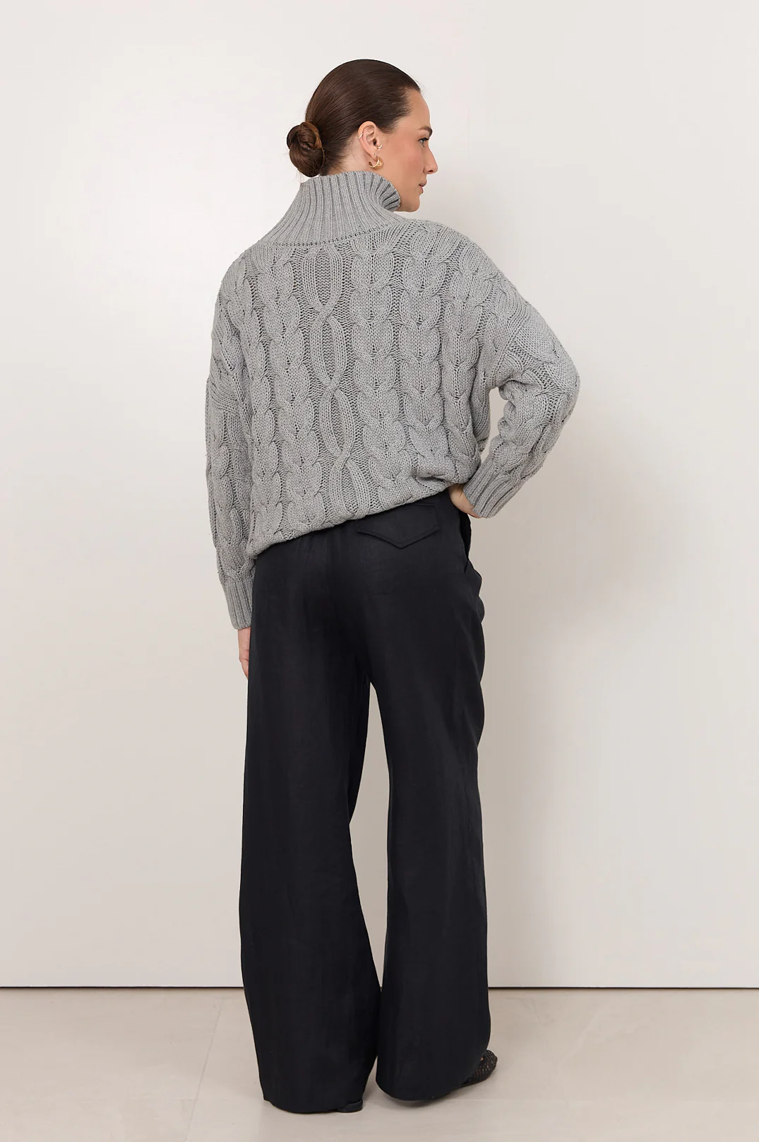 Karmine Pleated Pant (Black) - Image 5