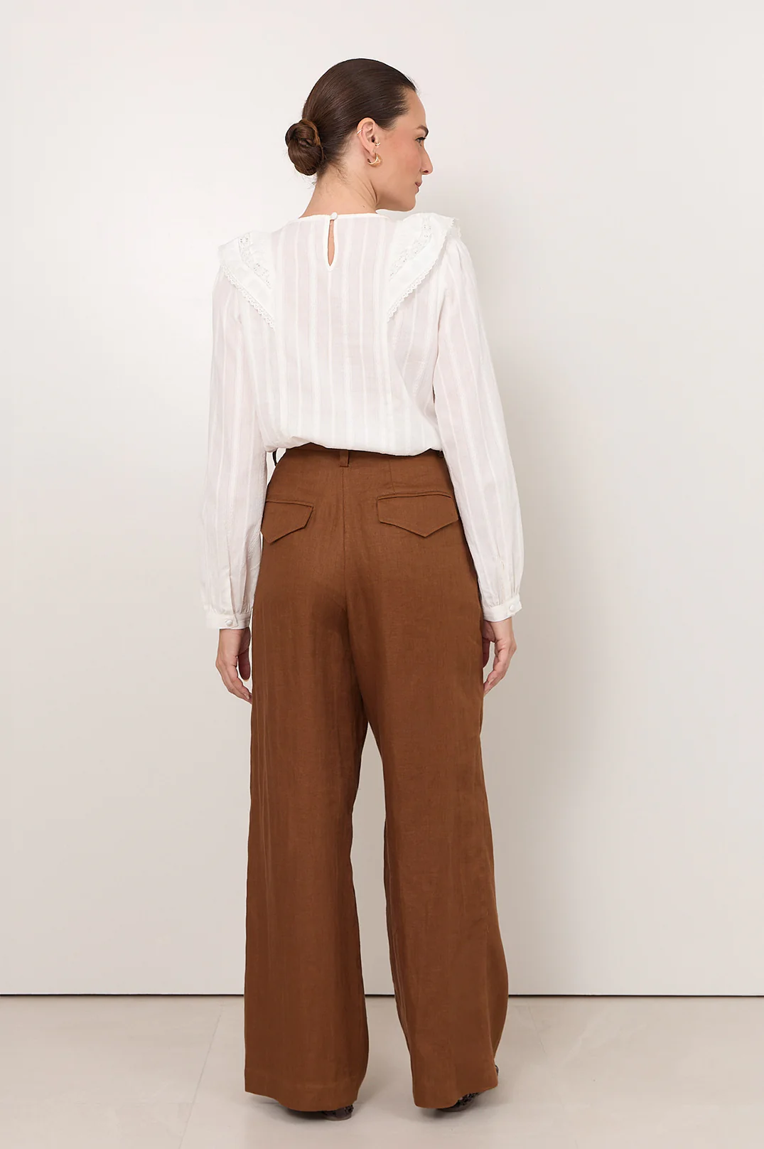 Karmine Pleated Pant (Tan) - Image 6