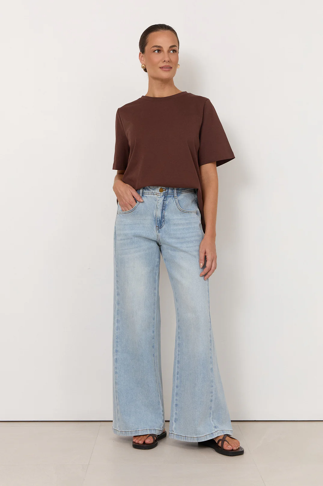 Kaylee Side Panel Detail Jeans (Light Denim) - Image 3
